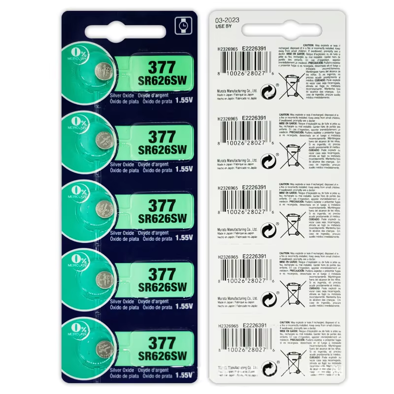 Sony SR626SW Button Cell Battery - 1.55V (377 / SR626 / 626)