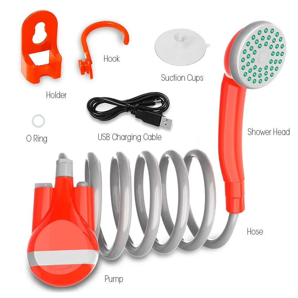 Rechargeable Portable Outdoor Shower – Multifunctional Hygiene Solution for Camping, Hiking, and Travel