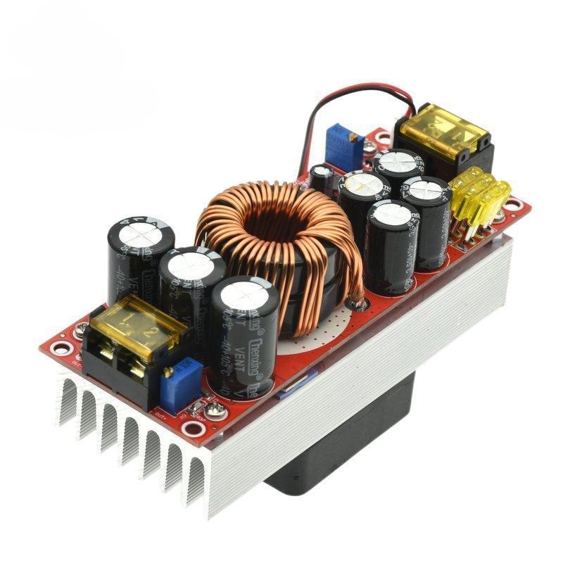 1800W 40A DC-DC Boost Converter Step-Up Power Supply Module with Fan Cooling and Adjustable Voltage for 10-60V to 12-90V