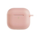 Silicone protective case for Apple AirPods 3 with metal hook (pink)