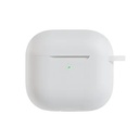 Silicone protective case for Apple AirPods 3 with metal hook (white)