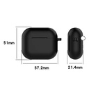  Skyddsfodral i silikon för Apple AirPods 3 med metallkrok (svart)