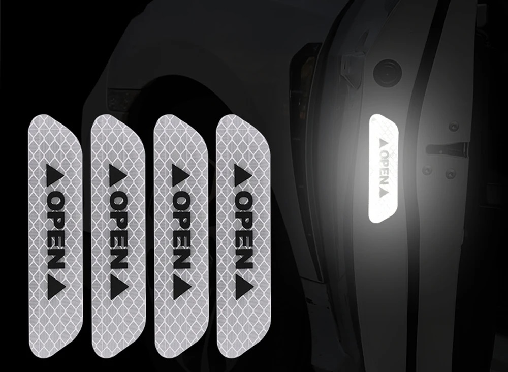 Reflective car door sticker (silver)
