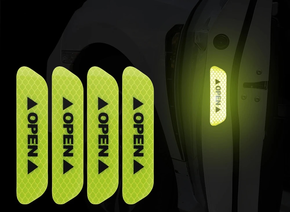 Reflective car door sticker (green)
