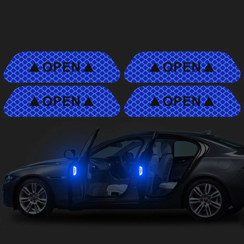 Reflective car door sticker (blue)
