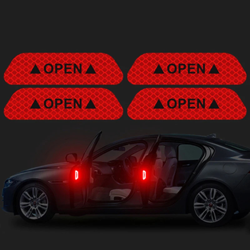 Reflective car door sticker (red)