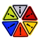 Reflective warning triangle sticker (silver)