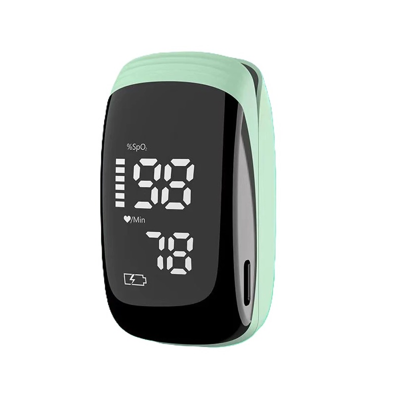 Rechargeable clinical pulse oximeter, oxygen saturation monitor (black)