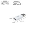 Micro-USB Female to USB-C Male Adapter (white)