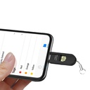 OTG Micro SD/TF to USB 2.0 Type-A Male and USB Type-C Male Adapter (White)