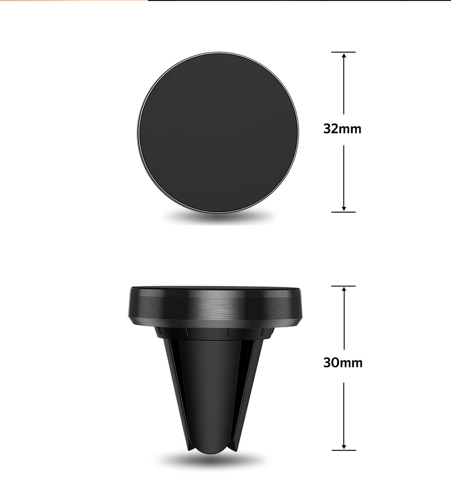 Universal magnetic mobile phone holder for car (black)