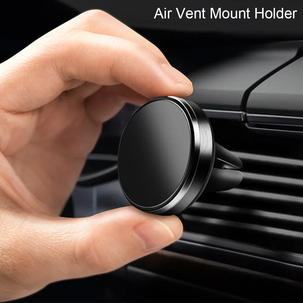 Universal magnetic mobile phone holder for car (black)