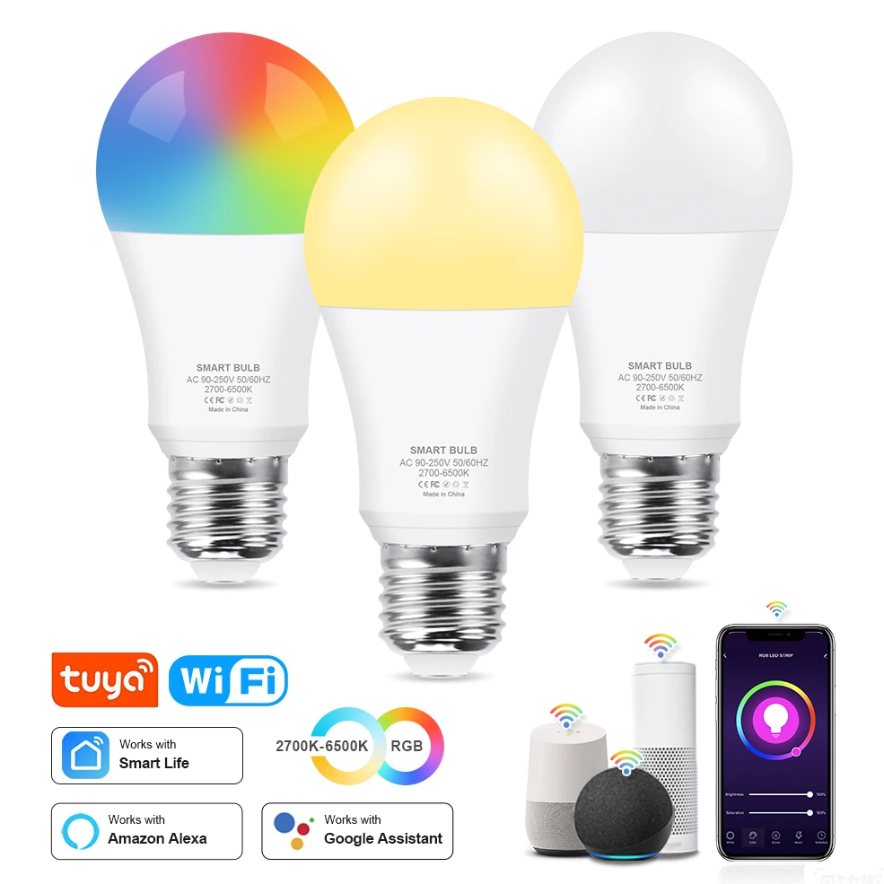 Smart Home RGB LED Bulb – E27, WiFi, 18W