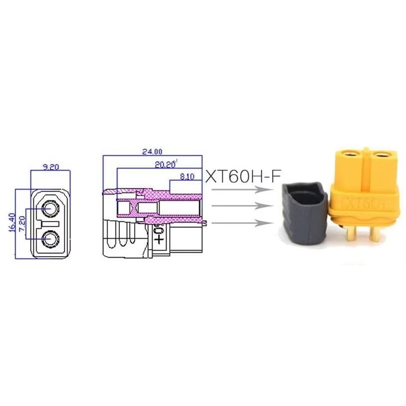 XT60 Connector Plug – High-Performance Female Bullet Terminal