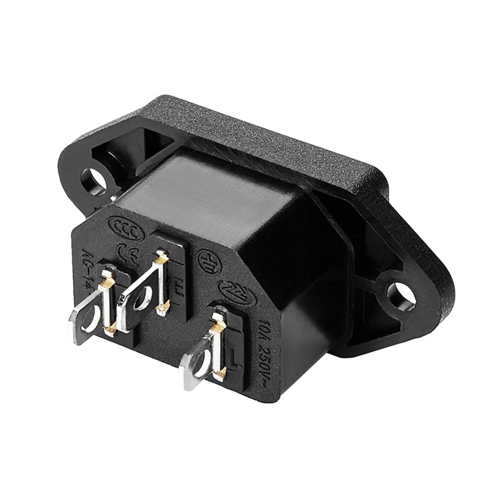 IEC C14 Panel Mount AC Socket – 3-Pin, DB-14-1F-HW, 10A 250V