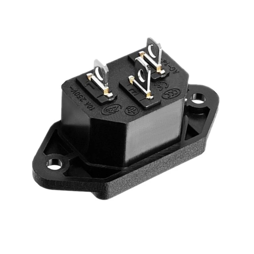 IEC C14 Panel Mount AC Socket – 3-Pin, DB-14-1F-HW, 10A 250V