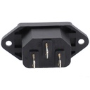IEC C14 Panel Mount AC Socket – 3-Pin, DB-14-1F-HW, 10A 250V