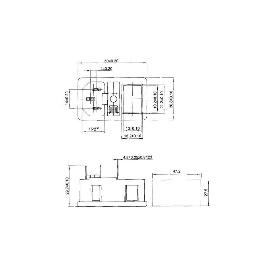 DPDT Mini Push Button Switch – 6-Pin, Latching (8x8x13 mm, Self-locking Type)