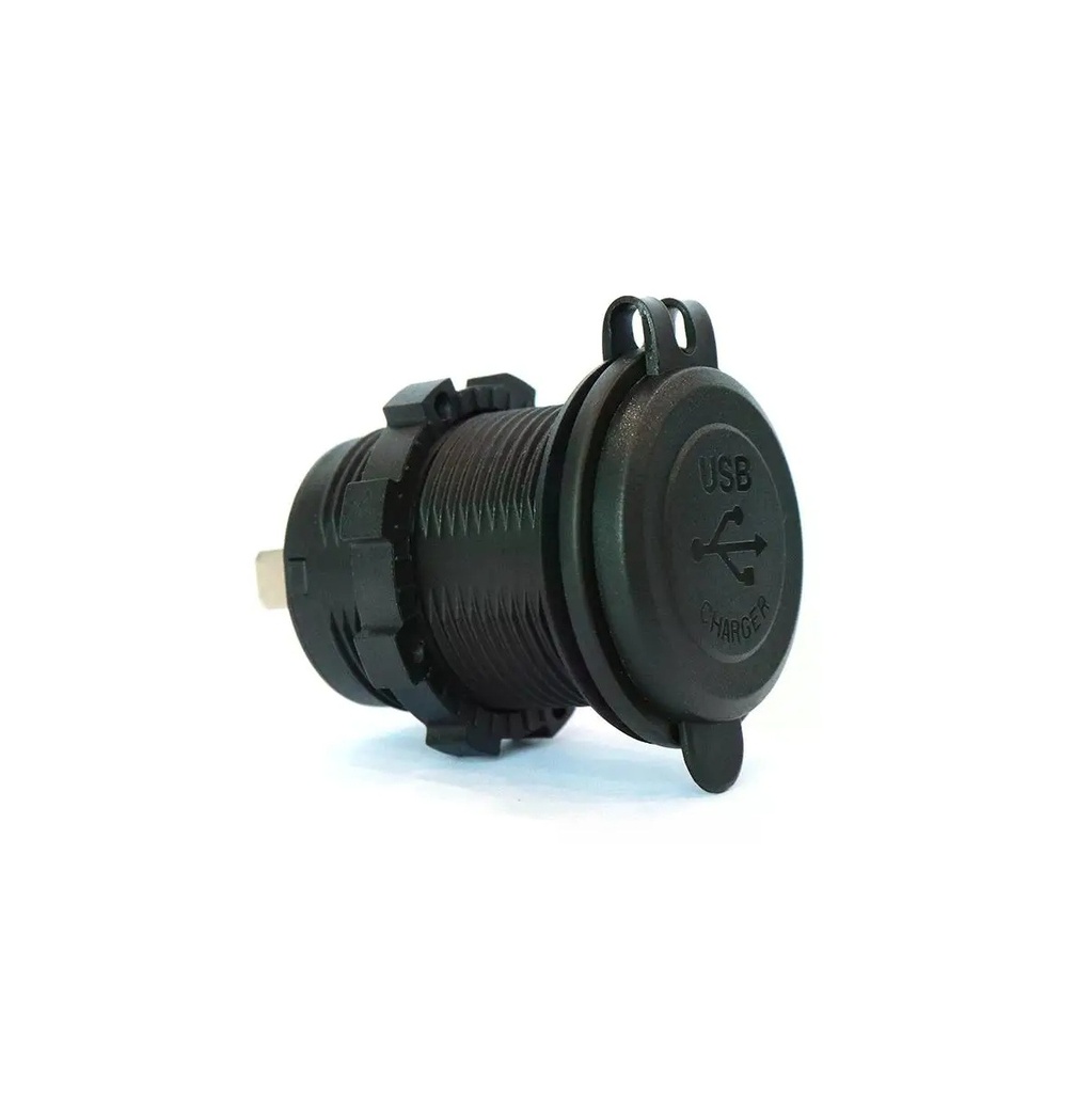 Dual USB QC 3.0 Charger Socket, 12V/24V, 36W, Water-Resistant with Power Switch