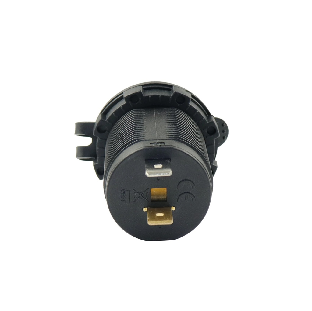 12V 24V Water Resistant Cigarette Lighter Socket with Fuse, Universal for Car, Boat, Motorcycle, RV