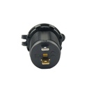 12V 24V Water Resistant Cigarette Lighter Socket with Fuse, Universal for Car, Boat, Motorcycle, RV