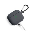 Skyddsfodral i silikon för Apple AirPods 3 med metallkrok  (grå)