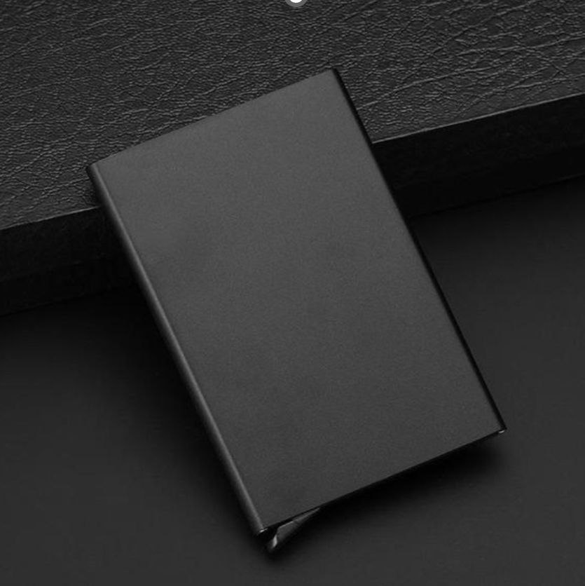 RFID-skydd aluminiumkorthållare (svart)