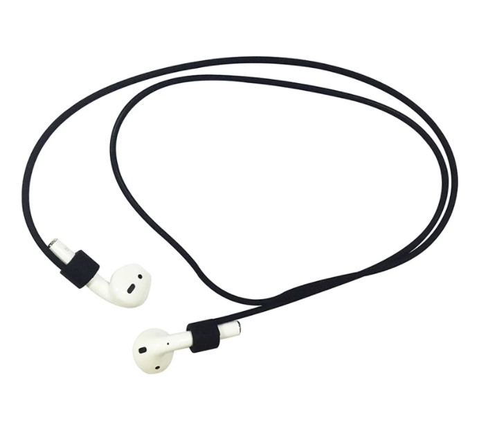 Hörlurar Hörlursrem för Apple Airpods fodertillbehör-anti lost silikon rep bluetooth hörlurar kabel (Svart)