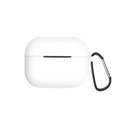 Beskyttelsescover i silikone til Apple AirPods Pro 2 med metalkrog (hvid)