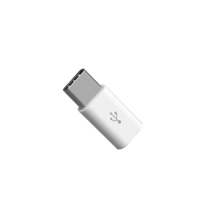Micro-USB hun til USB-C han adapter (hvid)