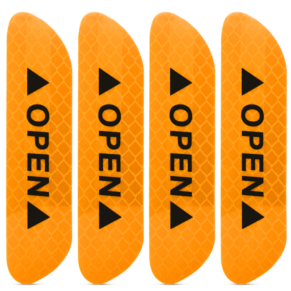 Reflective car door sticker (yellow)