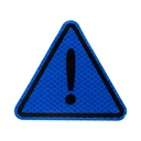 Reflective warning triangle sticker (blue)