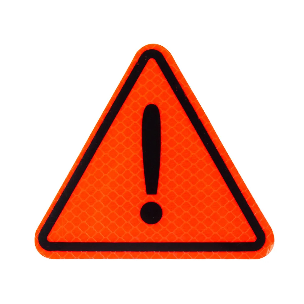 Reflective warning triangle sticker (orange)