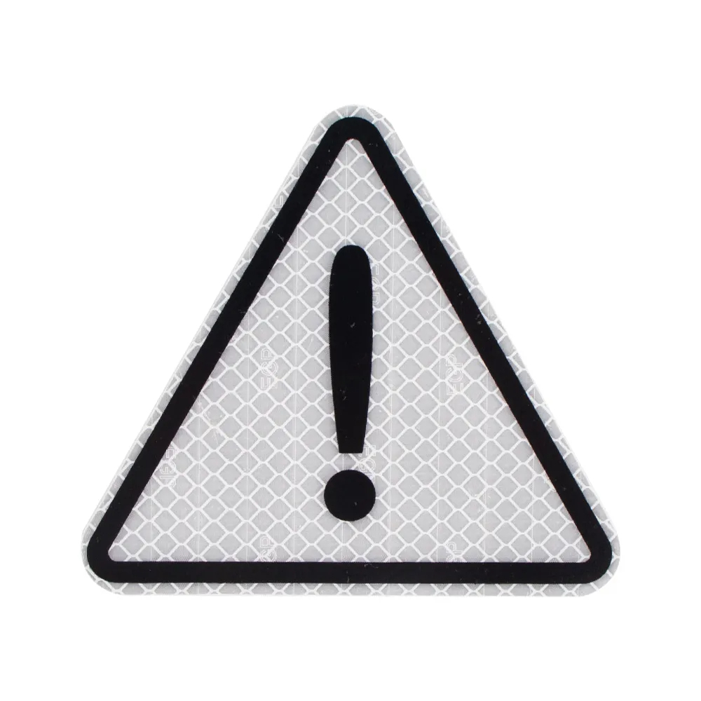 Reflective warning triangle sticker (silver)