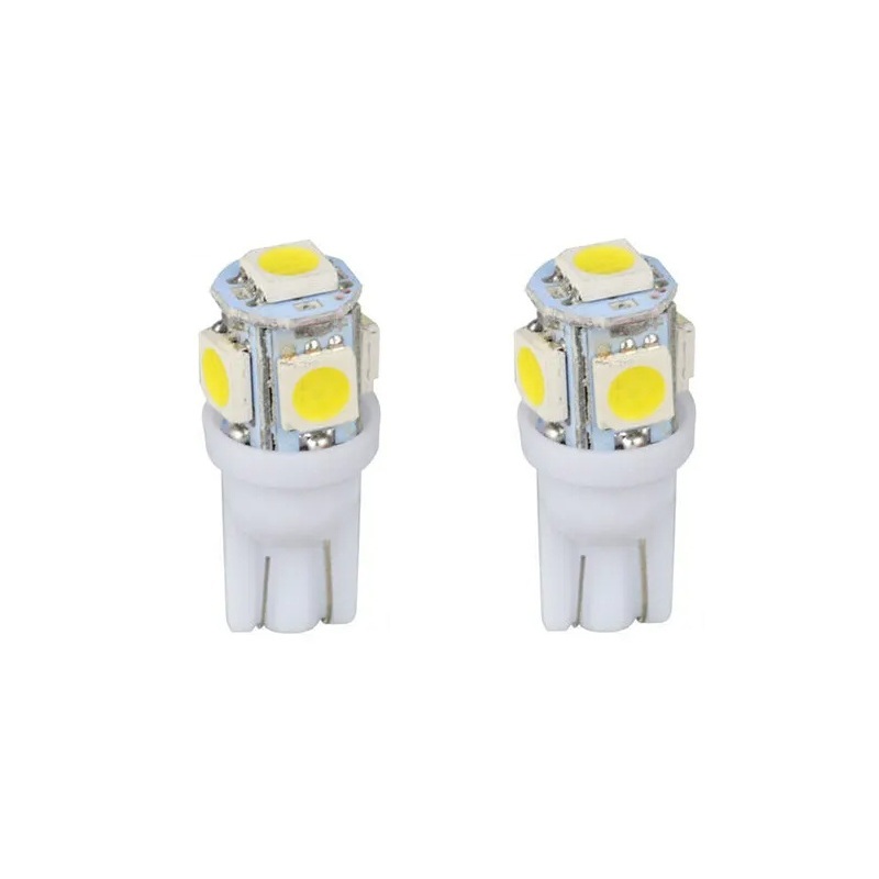 LED-lampe W5W/T10, 12 V (5-SMD, 2 stk.)