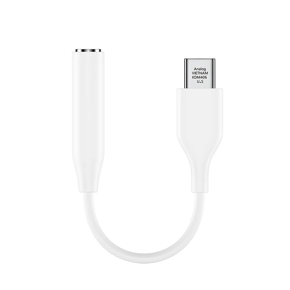 USB-C til 3,5 mm Hovedtelefonstik (Hvid)