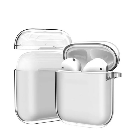 Silikonebeskyttelsesetui til Apple AirPods 1-2 (transparent)