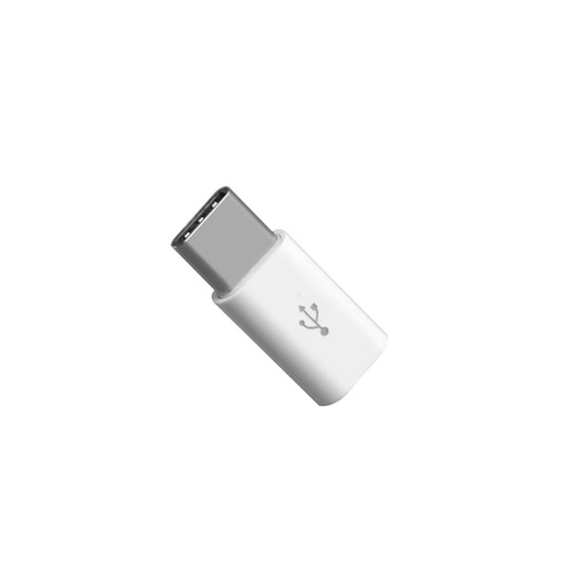 Micro-USB hun til USB-C han adapter (hvid)