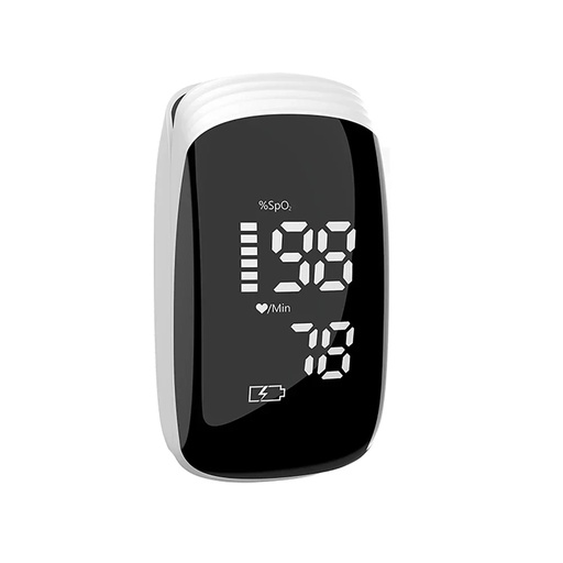 Genopladelig klinisk pulsoximeter, iltmåler (hvid)