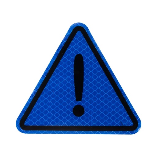 Reflective warning triangle sticker (blue)