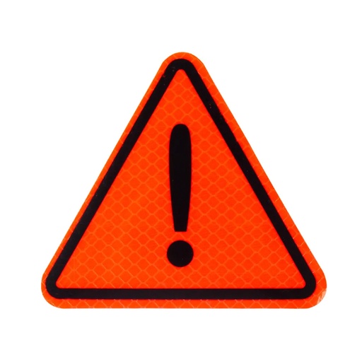Reflective warning triangle sticker (orange)