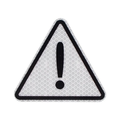 Reflective warning triangle sticker (silver)