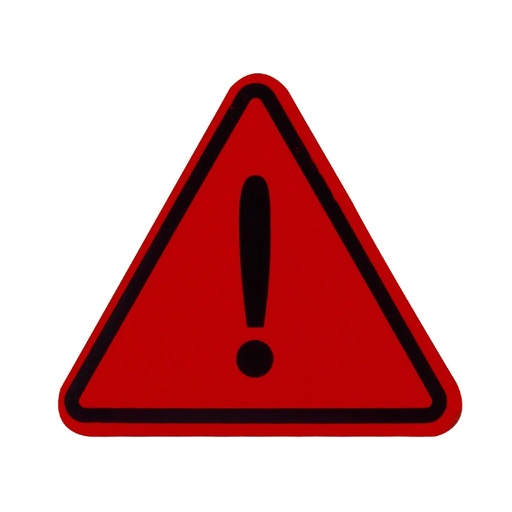 Reflective warning triangle sticker (red)