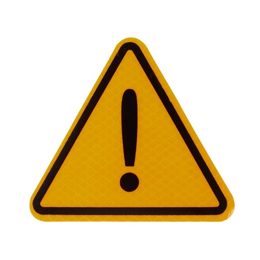 Reflective warning triangle sticker (yellow)