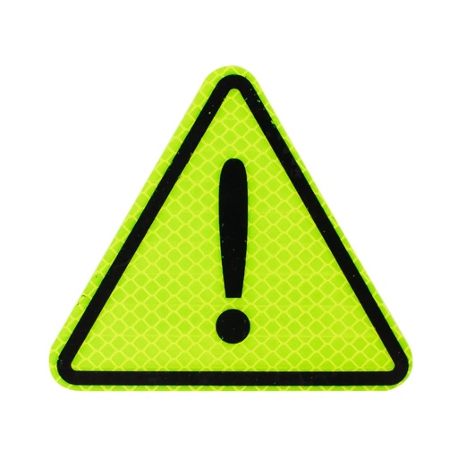Reflective warning triangle sticker (green)