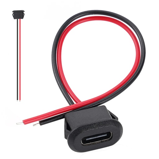USB Type-C hona med snäpplås, 3A högströmssnabbladdningsport