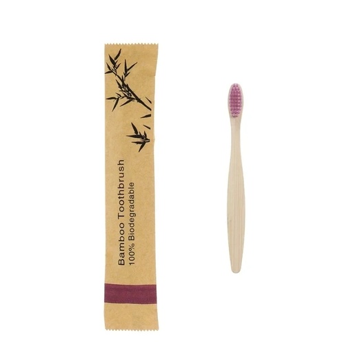 Ympäristöystävällinen bambuhammasharja medium (violetti)