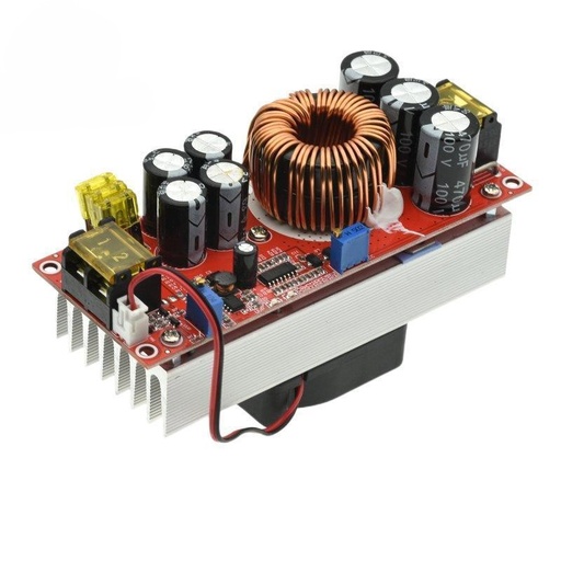 1800W 40A DC-DC Step-Up Konverter Strömförsörjningsmodul med Fläkky cooling och Justerbar Spänning från 10-60V till 12-90V