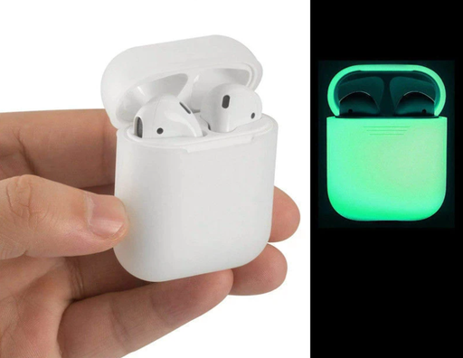 Silikonebeskyttelsesetui til Apple AirPods 1-2 (Selvlysende grøn)