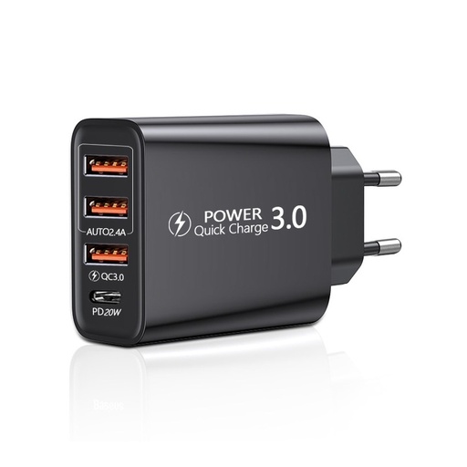 PD 4-Port QC3.0 Hurtiglader